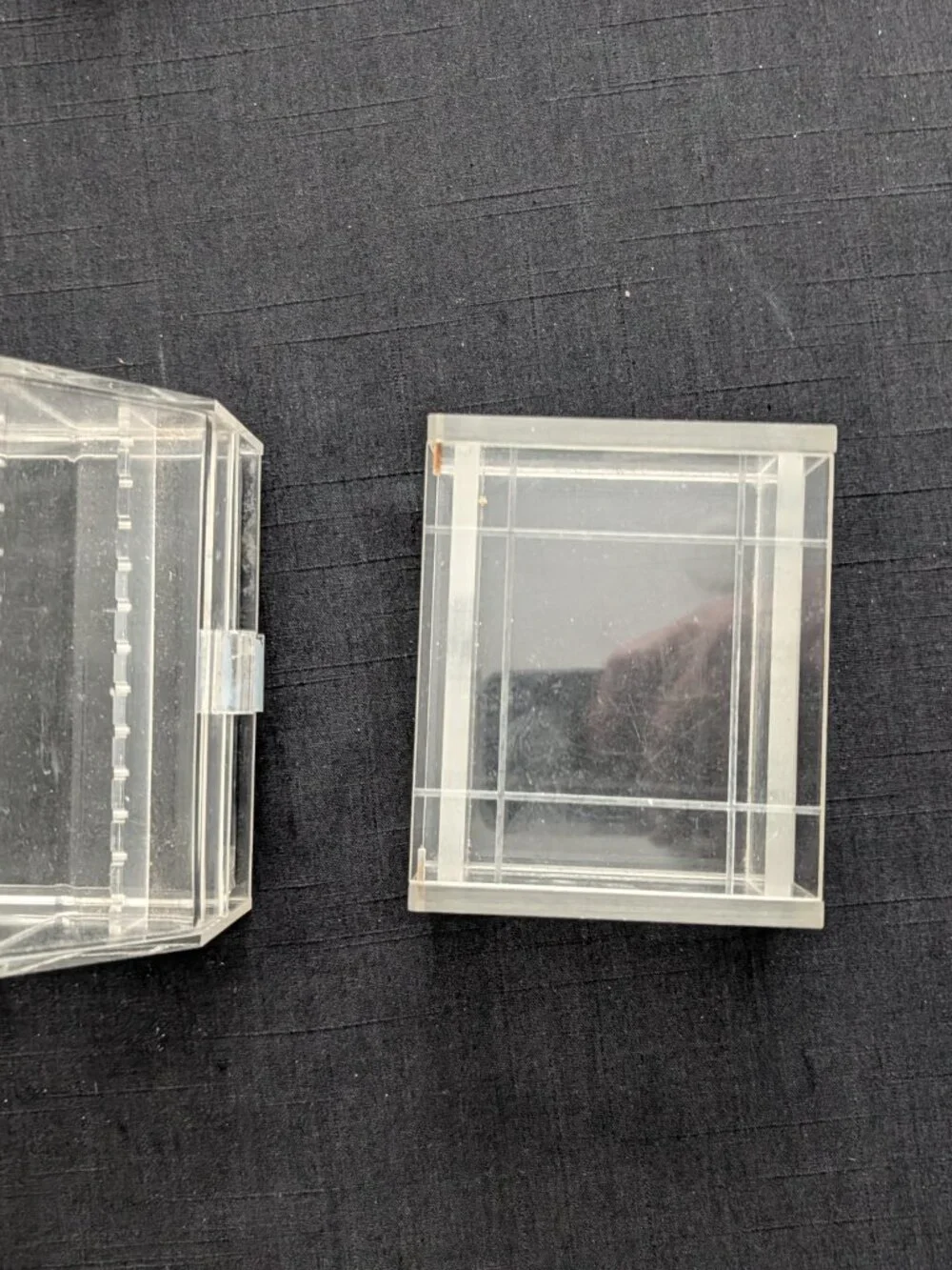 Vintage Clear acrylic jewelry boxes